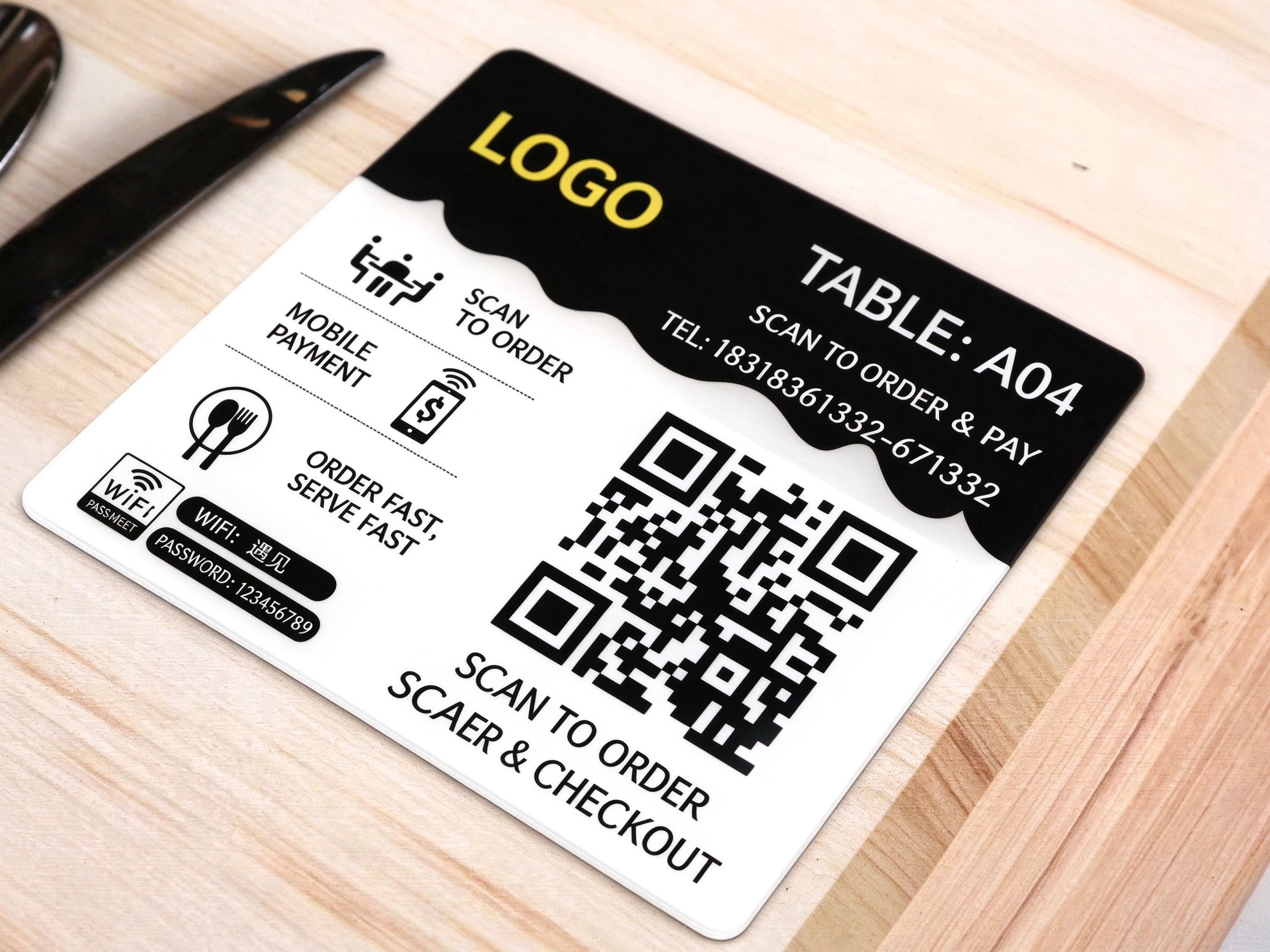 Placas QR de Metacrilato
